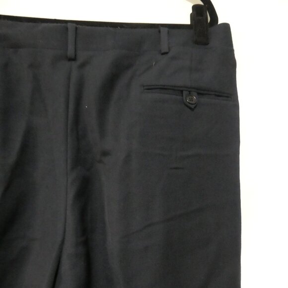 Unbranded | 18 inch waist measured | Dark Navy Pleated Dress Pants - Picture 12 of 16